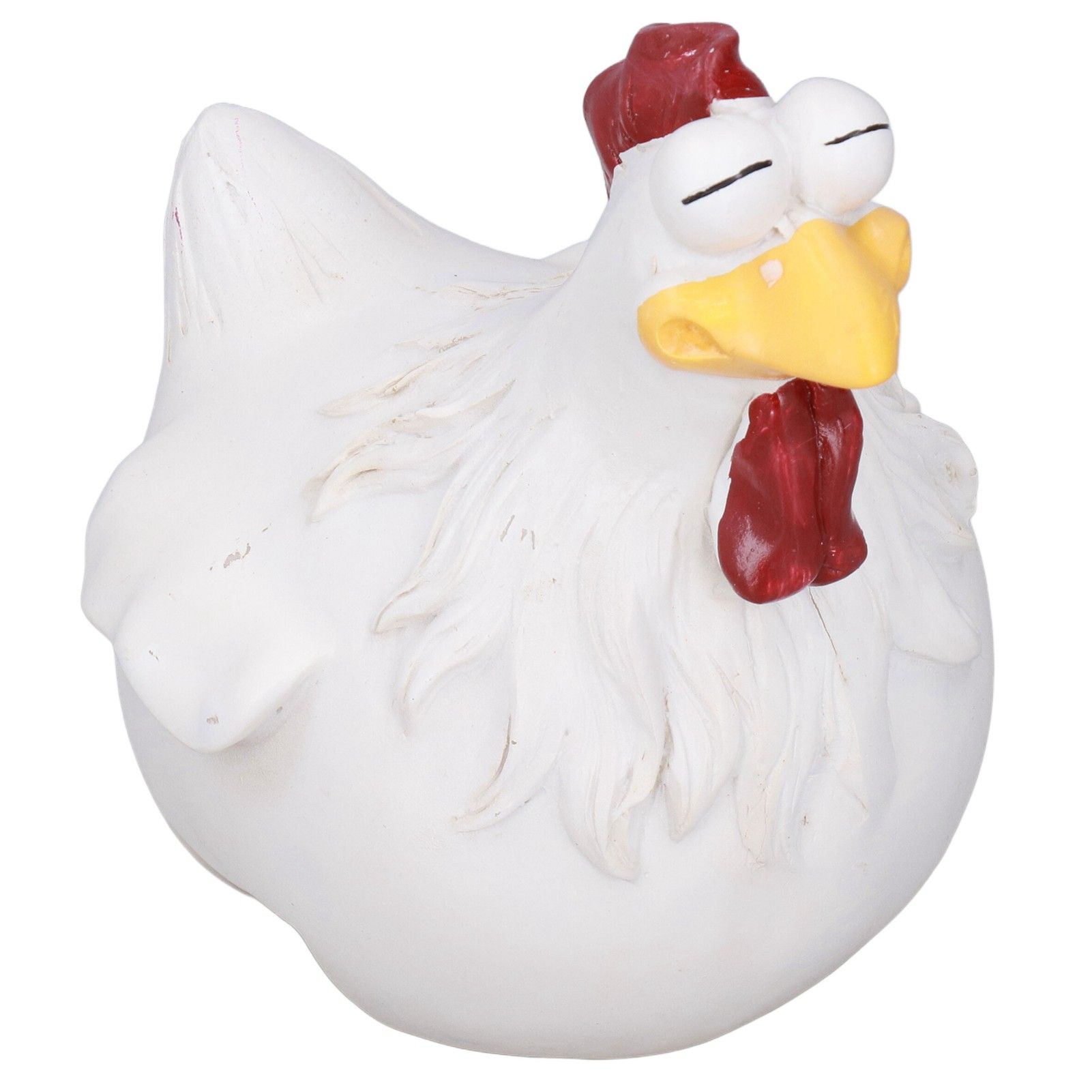 Big Eye Chicken Ornaments Funny Chicken Statues for Garden Stairs Farm Patio BackyardA — image 4