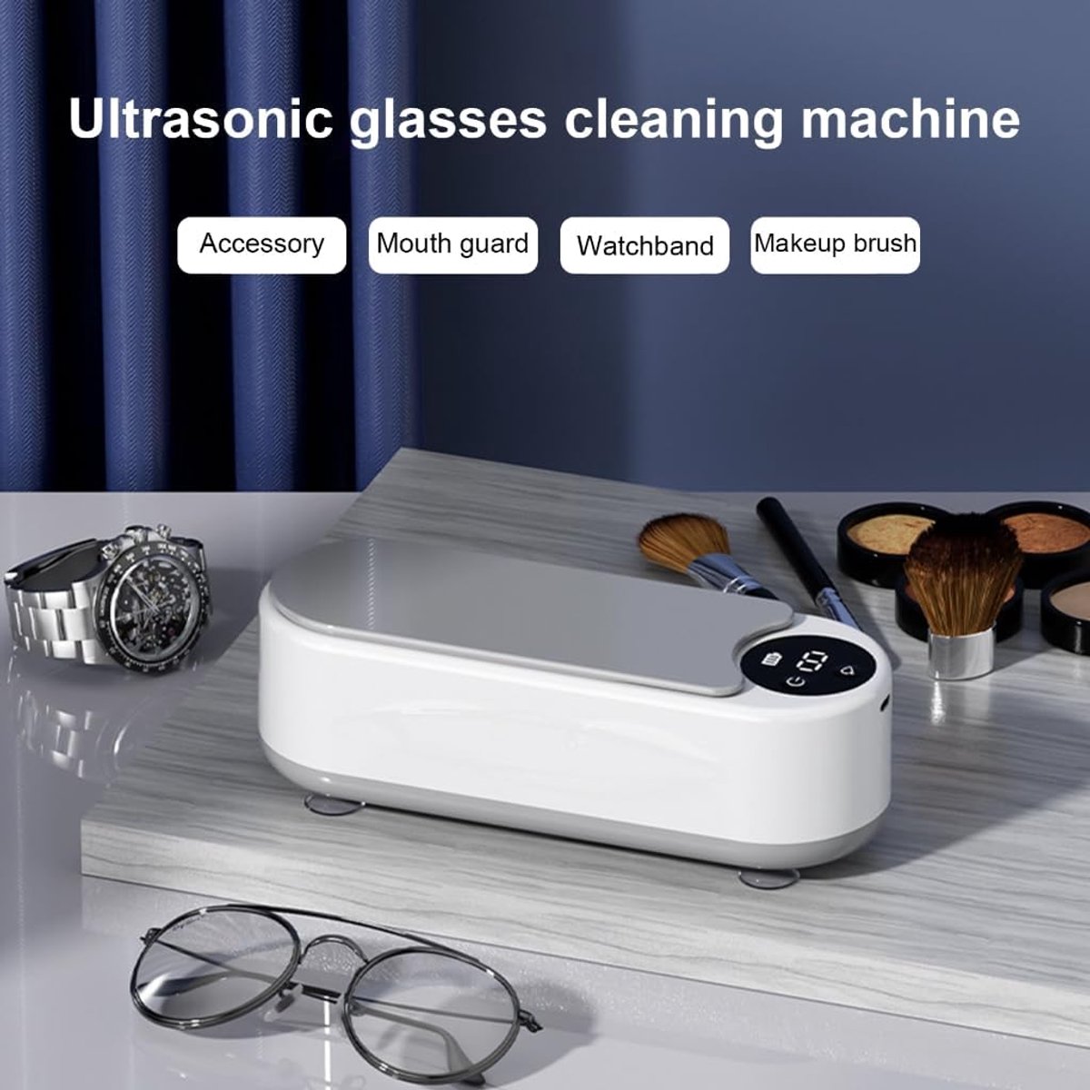 Ultrasonic Cleaner - Jewelry Cleaner - Glasses Cleaning Machine - Glasses Cleaner - Denture Cleaner - rechargeable - with fast deep cleaning function - chain โ image 3