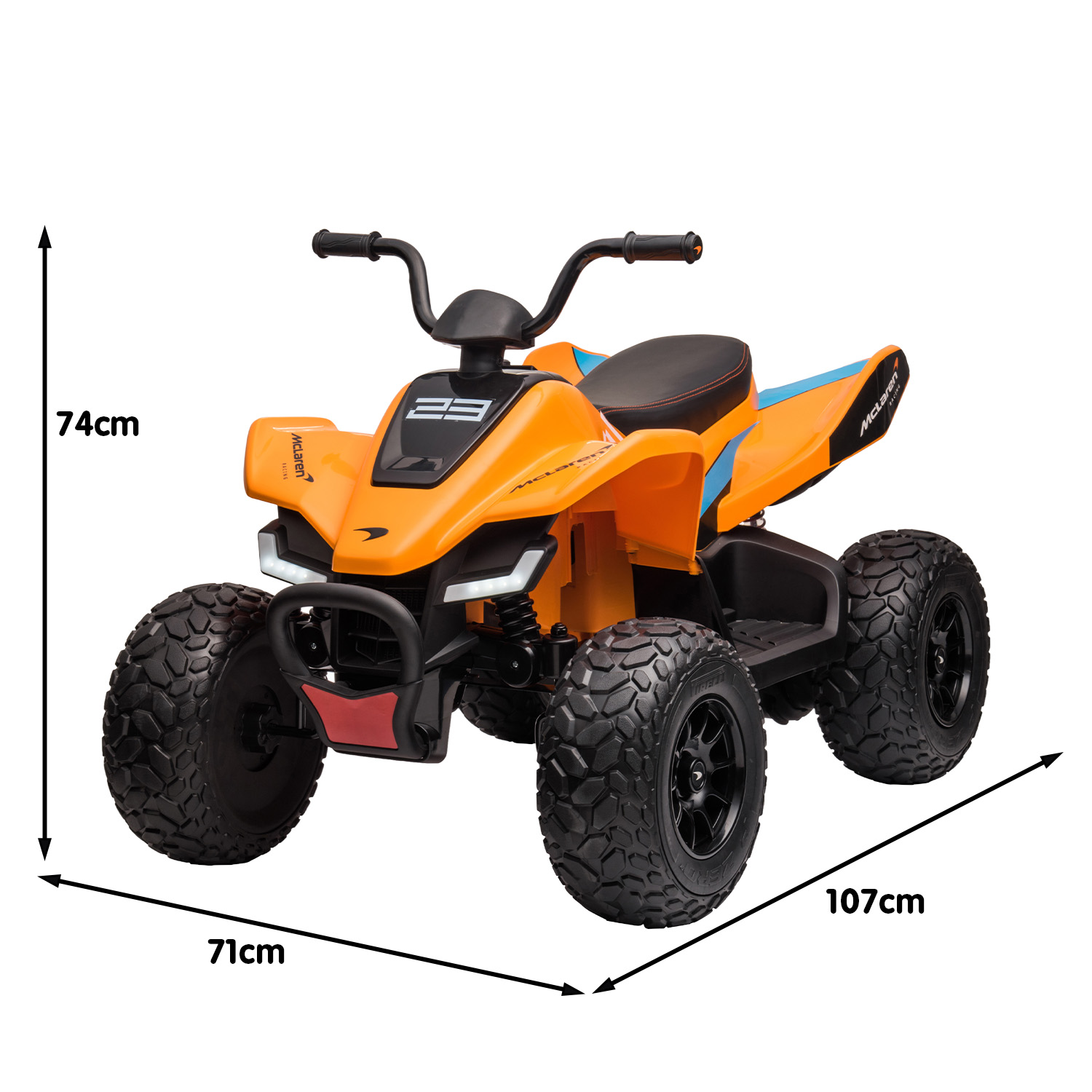 Kahuna Licensed MCL35 McLaren Kids Toy Ride On Electric Quad Bike - Orange โ image 2