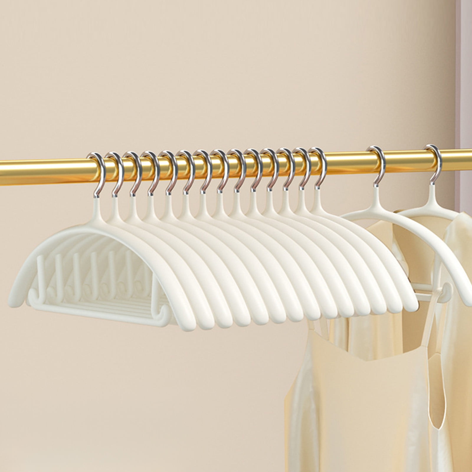 Premium Velvet Hangers, Heavyduty- Non Slip No Shoulder Bump Suit Hanger - Chrome Hooks,Space Saving Round Clothes Hanger for — image 2