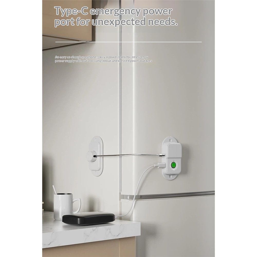 Fingerprint Fridge Lock, Refrigerator Lock with Fingerprint, for Fridge, Cabinet Locks, Drawers, Dishwasher, Toilet and Cabinet Locks Baby Proofing, 3M — image 4