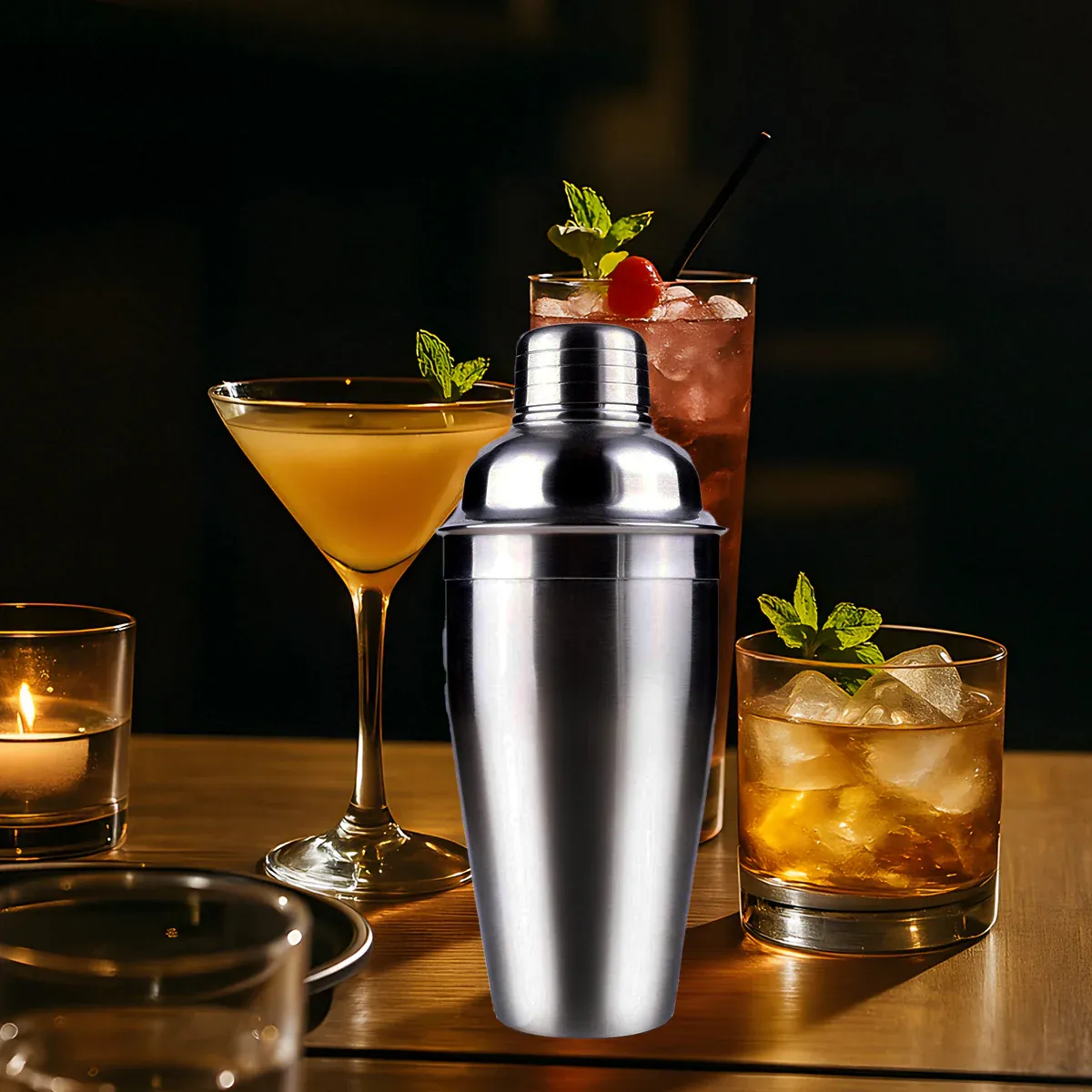 Stainless Steel Cocktail Shaker Decanter and Shaker For Home Bar Mixing Drinks — image 6