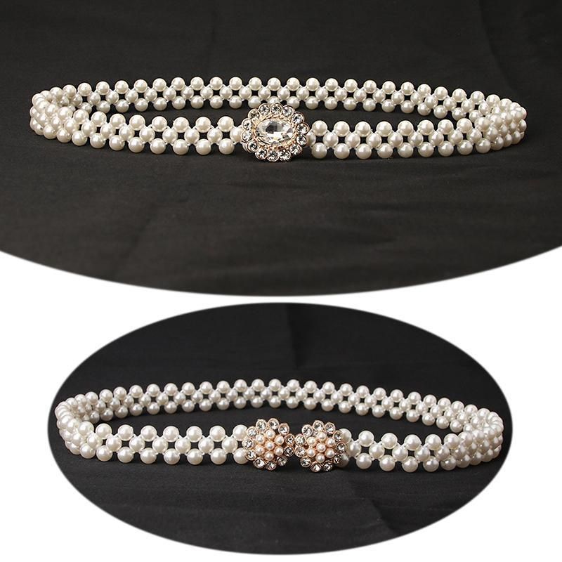 Women's Bead Chain Belt Pearl Waist Chain Dress Decorative Belt Waistband 8C - 8140 — image 5