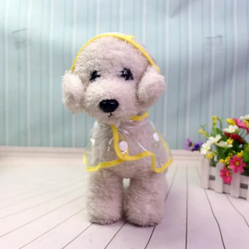 Puppy Waterproof Pet Dog Raincoat Jacket Clothes Vest Rain Outdoor Coat Hoodies Yellow - S — image 5