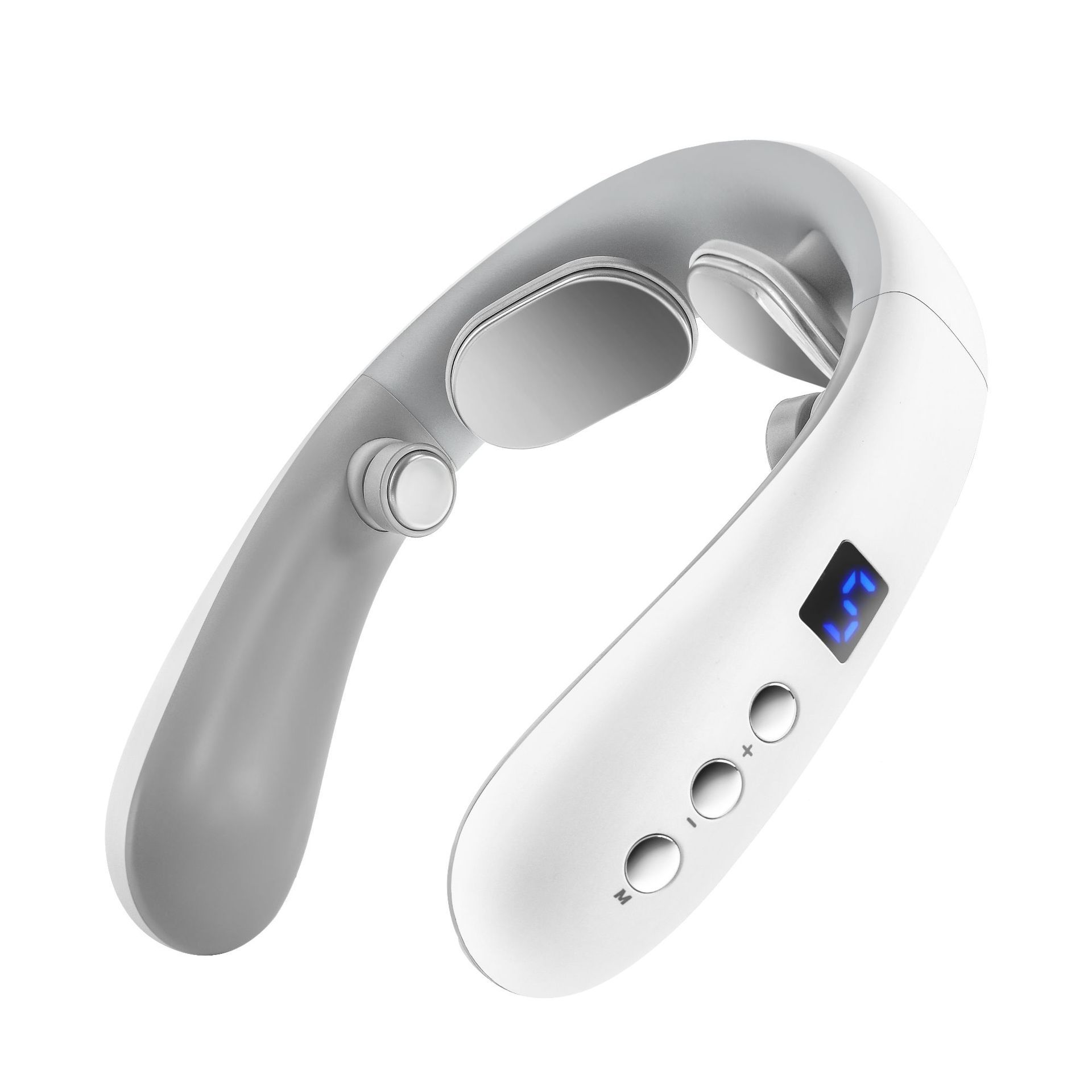 Neck Massager with Heat, Electric Pulse Neck Massager for Pain Relief, Wireless Intelligent Massager for Women(white,15.3*13.9*3.45cm) — image 3