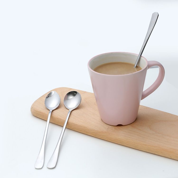Zimoo Stainless Steel Spoon Long Handle Office Kitchen Pointed spoon — image 4