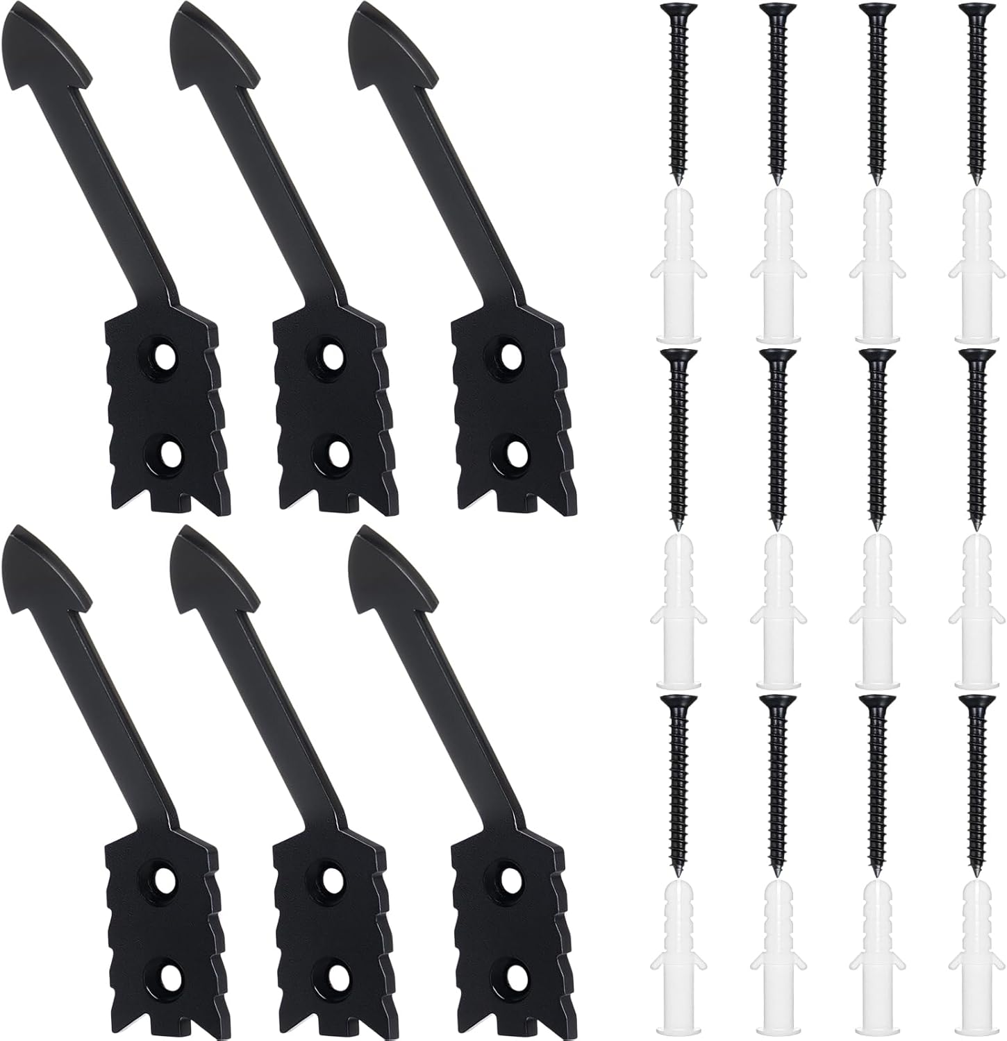 6 Pcs European Deer Skull Mount Hanger European Wall Elk Mount Hanger with Screws Expansion Tube for Deer Head and Smaller Animals Wall Display Holder for