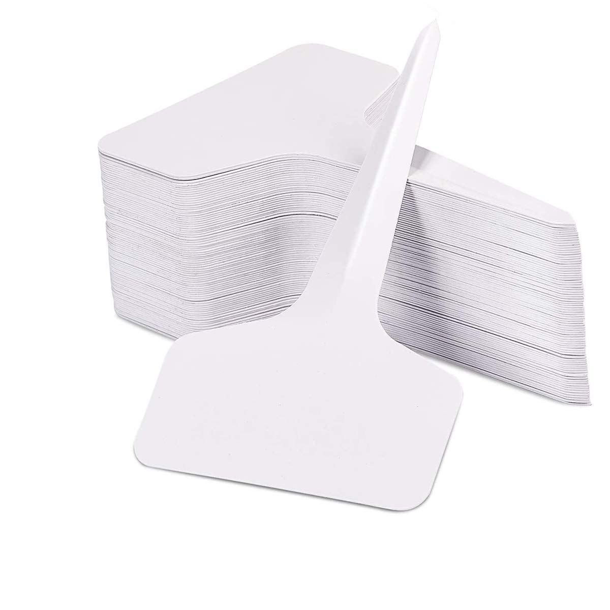 Plant Labels, Plant Remark Name Sign, 100pcs White Flower Plastic Signs Waterproof Potting Name Markers, Record Plant