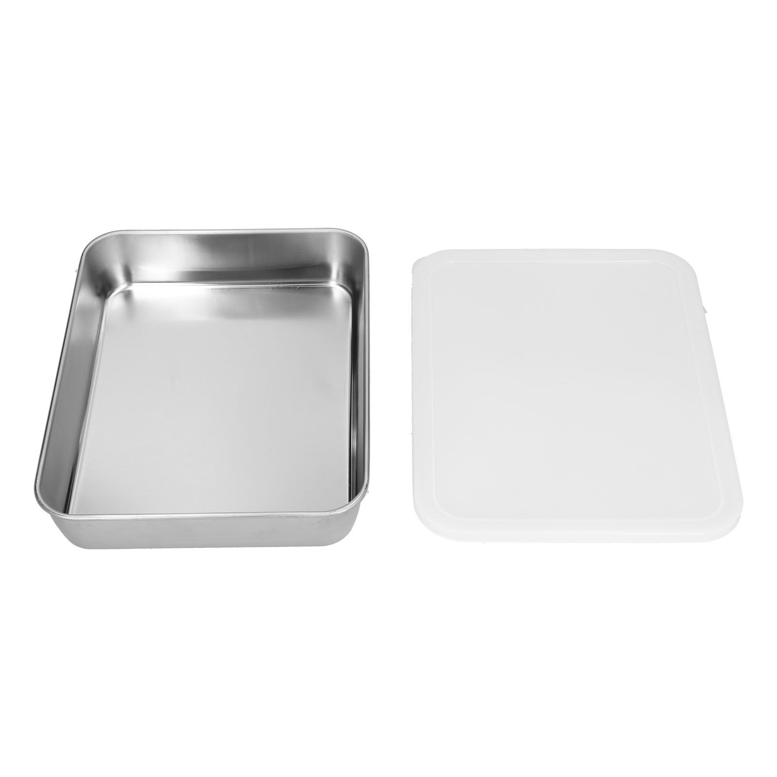 Stainless Steel Baking Tray Deep Flat Non Stick Baking Pan Food Storage Box with CoverM — image 4