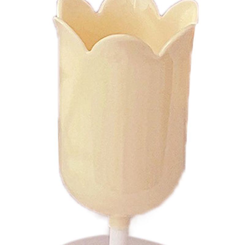 Pen Holder Tulip Shape Innovative Vintage Photo Props Large Capacity Pencil Holder for Office Study Room Home Yellow โ image 3