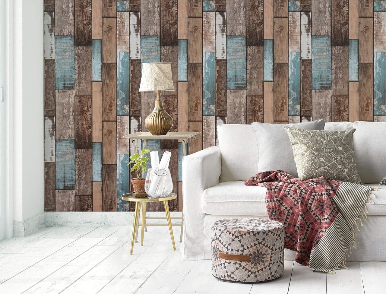 Self Adhesive Vinyl Wallpaper For Furniture Countertop Emerald green brown wood grain Pattern Decorative Sticker,0.45 × 6M — image 5