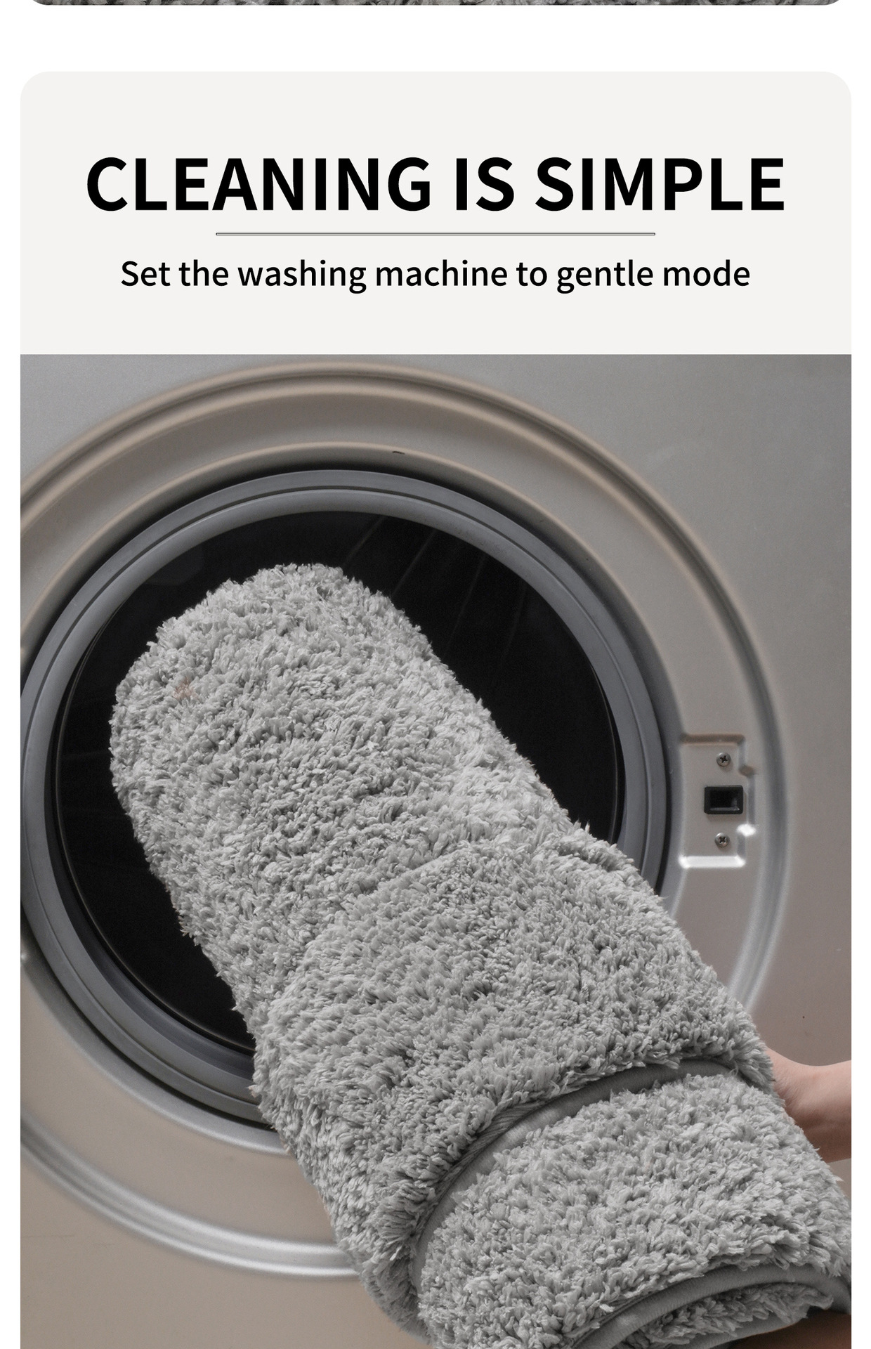 Grey Ultra Absorbent Plush Bath Mat - Non-Slip Bathroom Rug with Innovative Foot Drying Pocket โ image 5