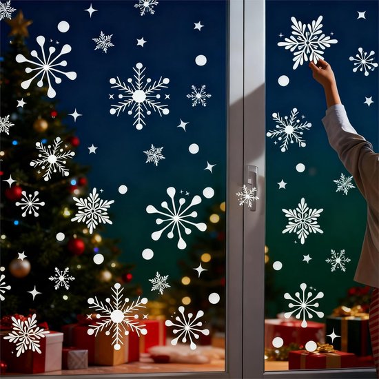 Christmas window stickers - Christmas - Window decorations - Stickers - Christmas decorations - 192 pieces PVC Christmas window decorations - Including