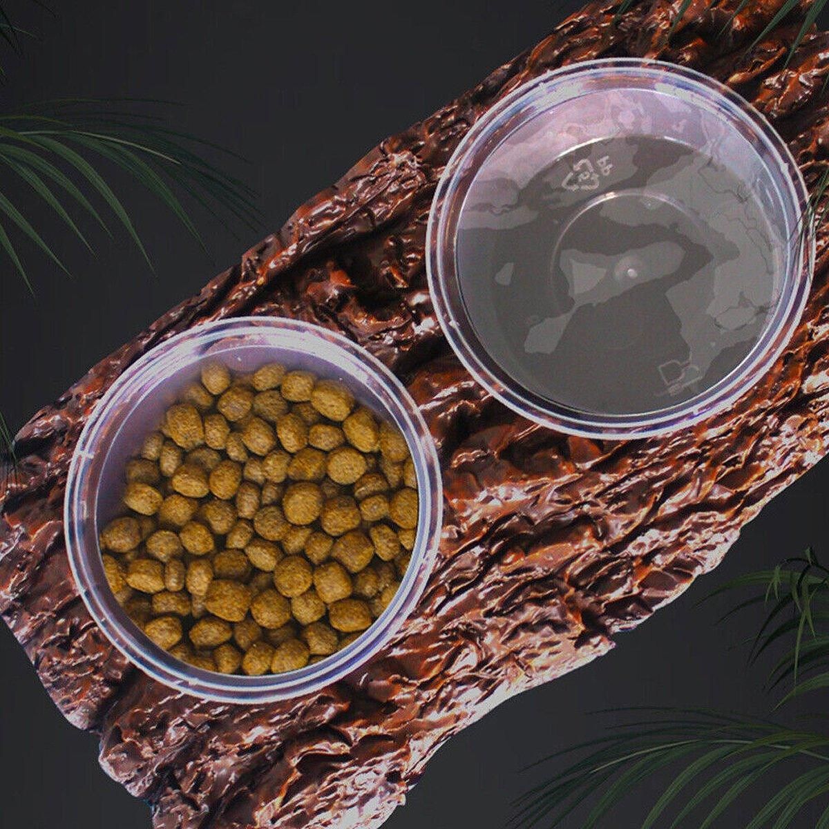 Resin Landscaping Reptiles Bowl Feeder Feeding Water Terrarium Bowls Geckos Dish - Single โ image 5
