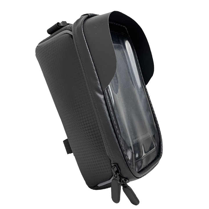 Waterproof Bicycle Phone Frame Bag with Sun Visor, TPU Touchscreen, and Storage Pockets for Road and Mountain Bikes โ image 3