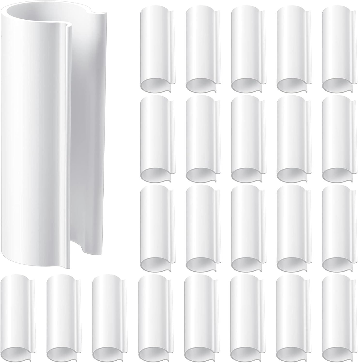 32 Pcs PVC Pipe Clips Pool Cover Clamps or Above Ground Pool Greenhouses, Row Covers, Garden, Shelters, Bird Protection, 2.4 Inch Long(or 1/2 Inch PVC