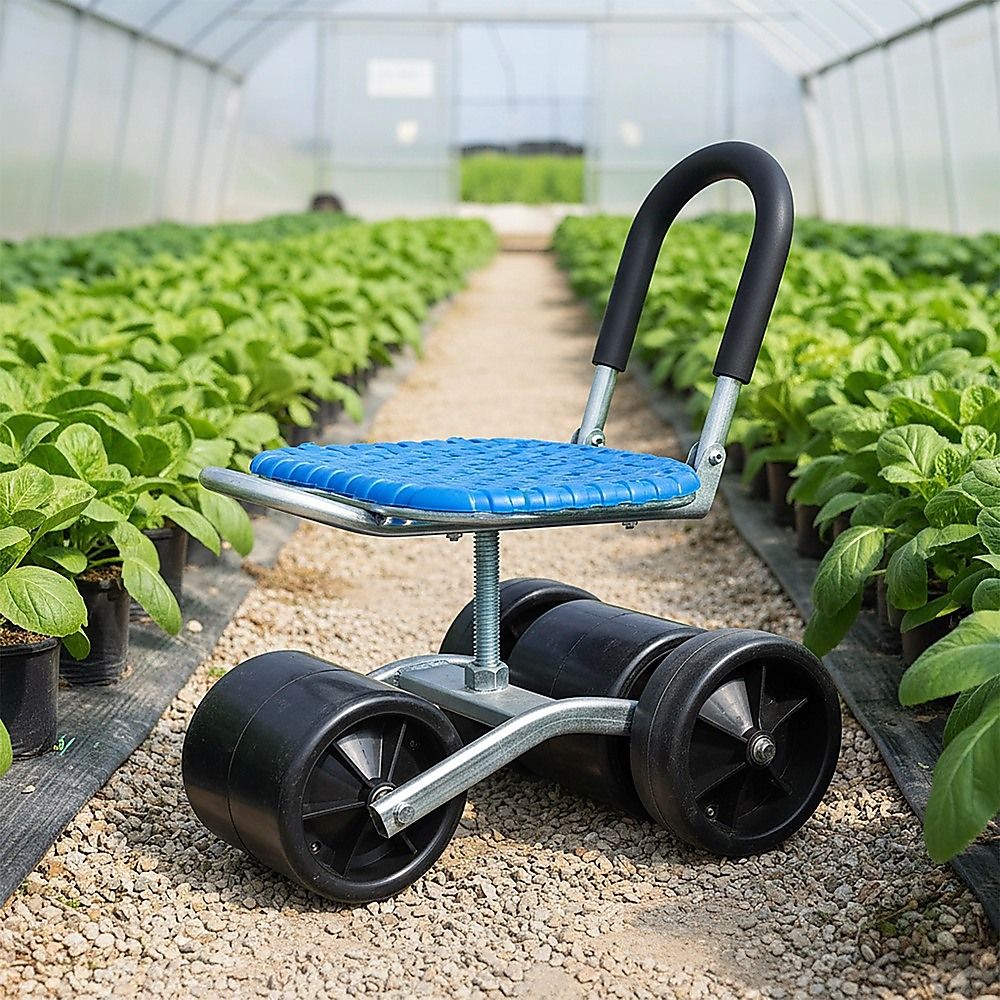 Gardening Seat Portable Height Adjustable Folding Stool With Kneeling Pad For Comfortable Garden Work โ image 4