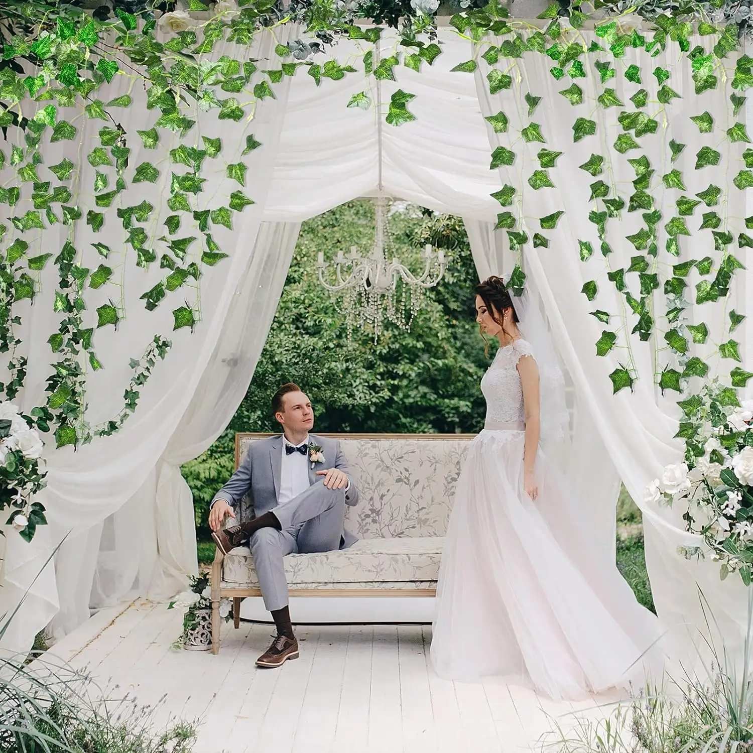 6m Ivy Garland, Green, Maintenance Free — image 5