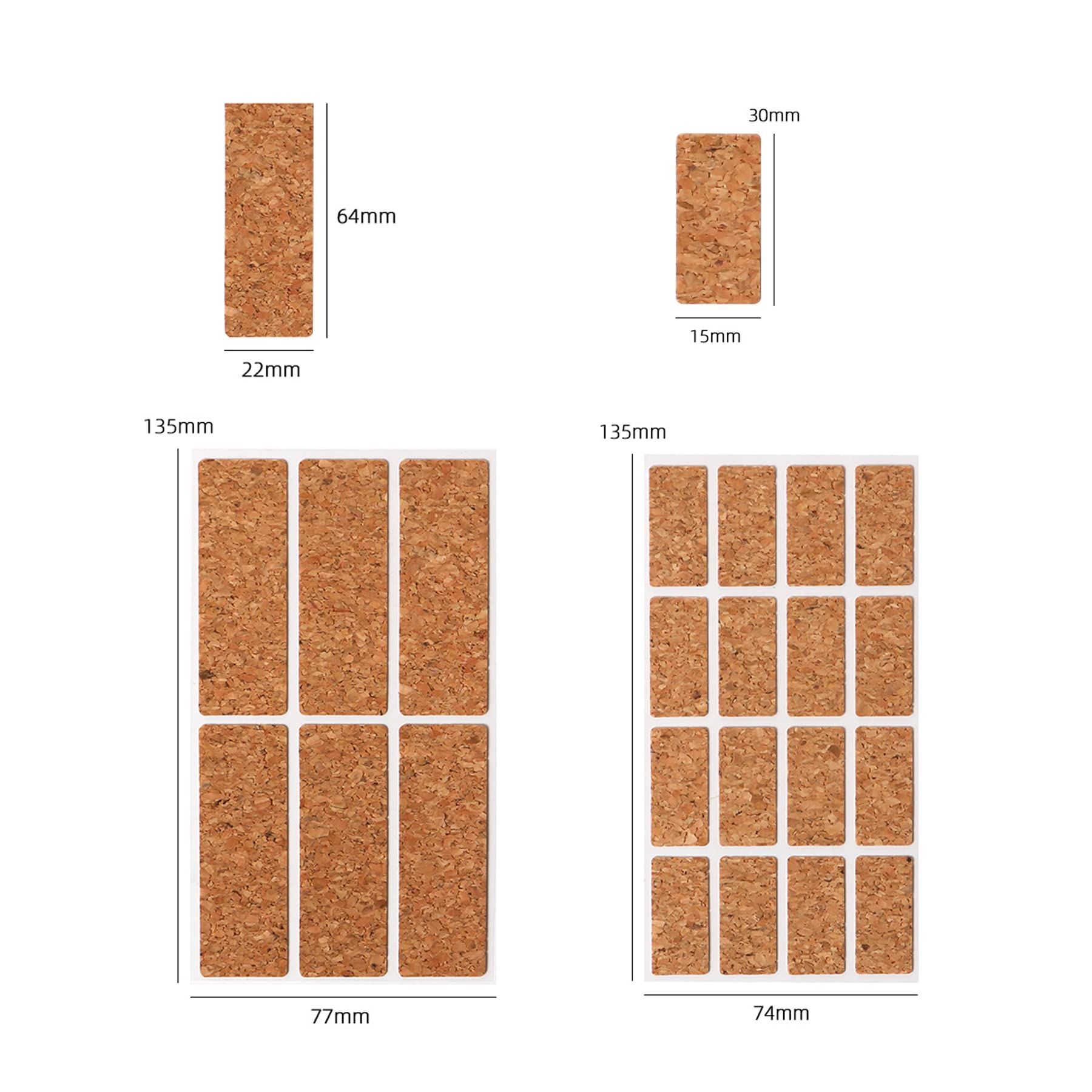 12 Sheets Rectangle Self Adhesive Blank Labels Sticker Cork Removable Label Stickers Price Tags Name Tags Sticker, 2 Style โ image 2