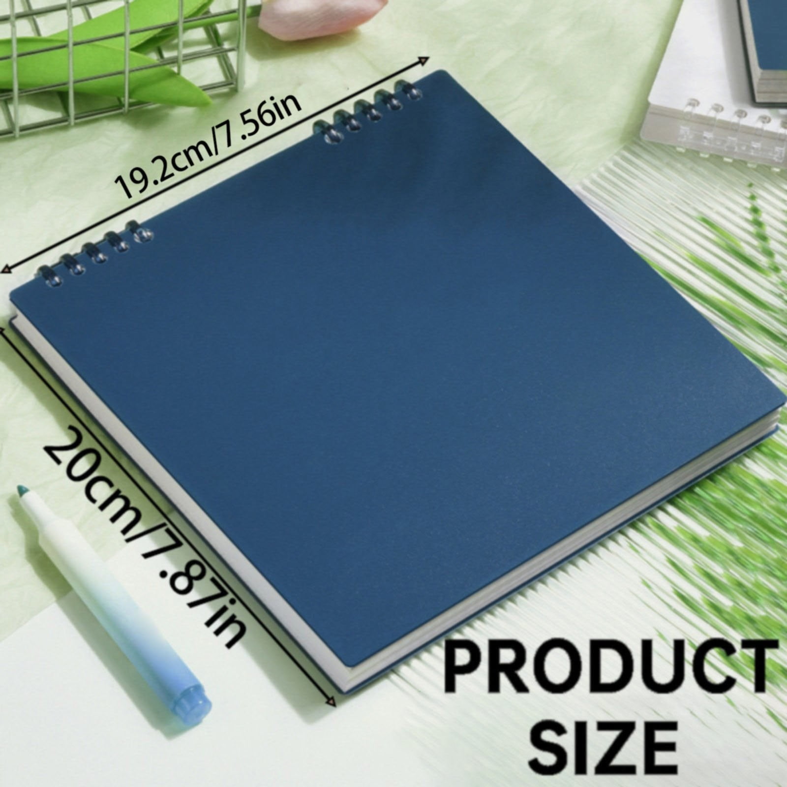 Sketch Book, Spiral Grid Sketchpad for Drawing Writing and Crafts, Top Bound Notebook for School and Travel, Mint Green, 7.87 x 7.56 inches โ image 3