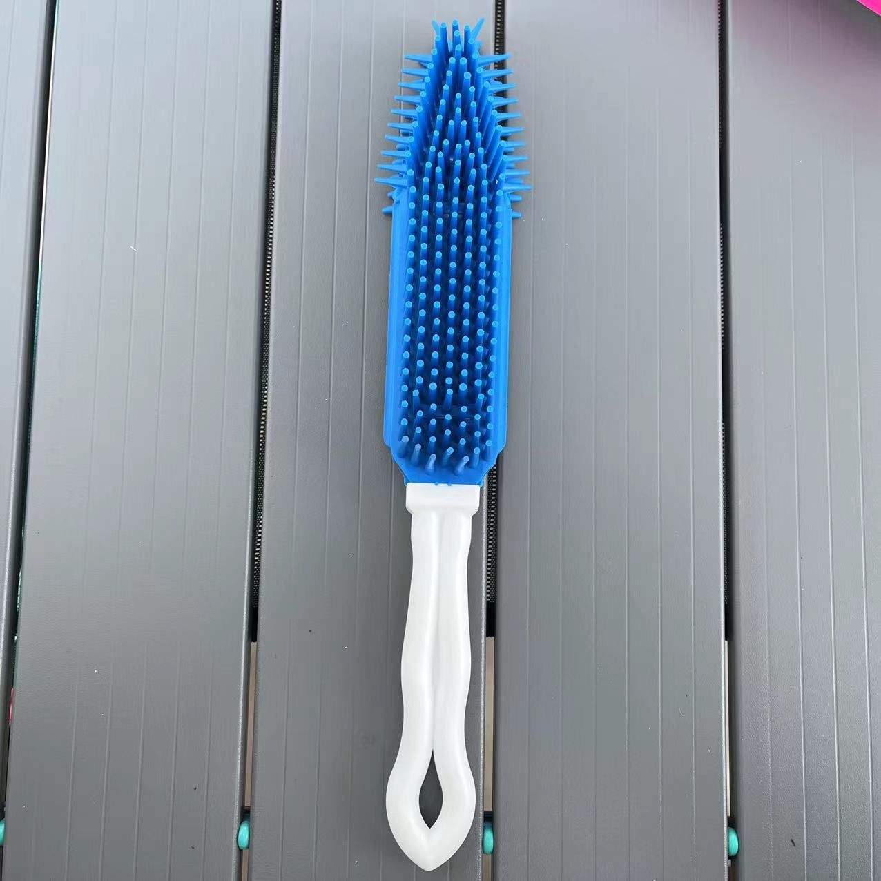 Pet Brush Dog Beauty Accessories Pet Bath Brush Long Handle Soft Rubber Mane Comfortable Beauty Massage Pet Beauty Tools — image 2