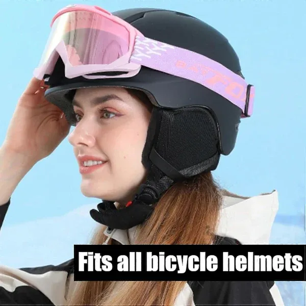 Practical High Performance Ear Warmers Bicycle Helmet, Earmuffs Wind, Fits All Helmets, Black, Excellent Performance — image 3