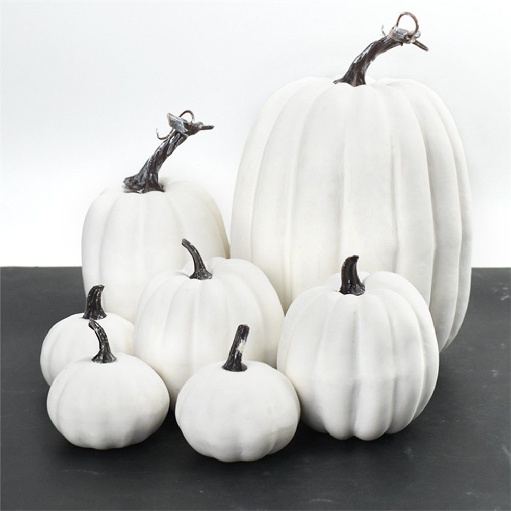 7PCS Simulation Pumpkin Model Artificial Pumpkin Decoration Home Table Decor for Thanksgiving and Halloween — image 5