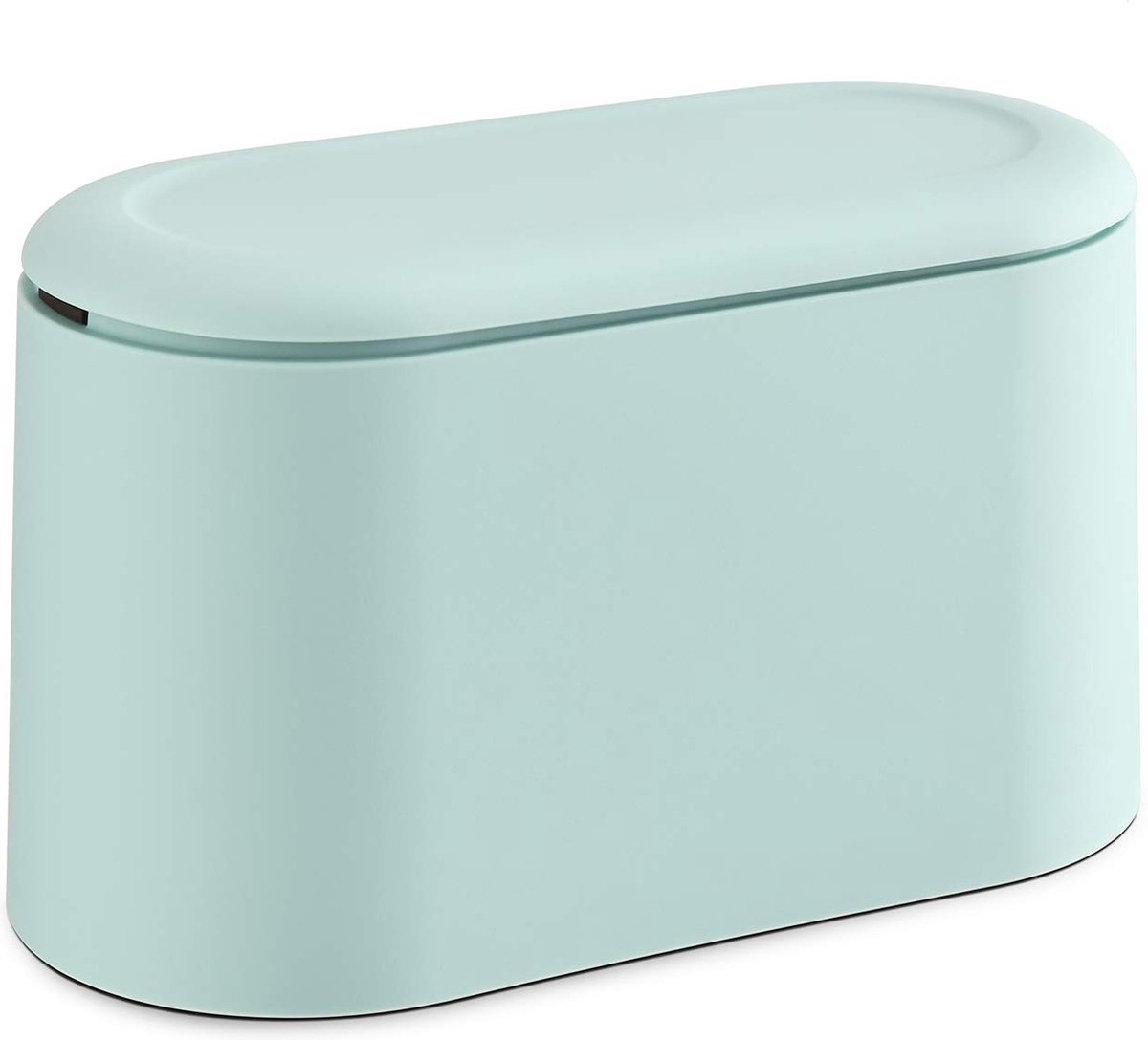 Trash Can - Sensor Trash Can - Sturdy - Countertop Waste Bin - Mini Trash Can - Desktop - Tabletop Waste Bin - Plastic Trash Can - Bathroom Waste Bin