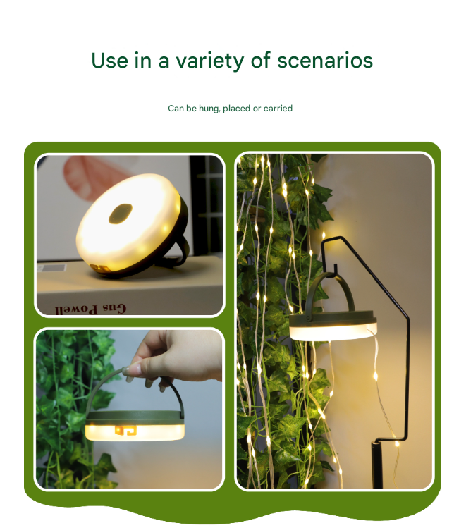 Rechargeable LED Camping Light with 10m Retractable String Light (Warm White) โ image 3