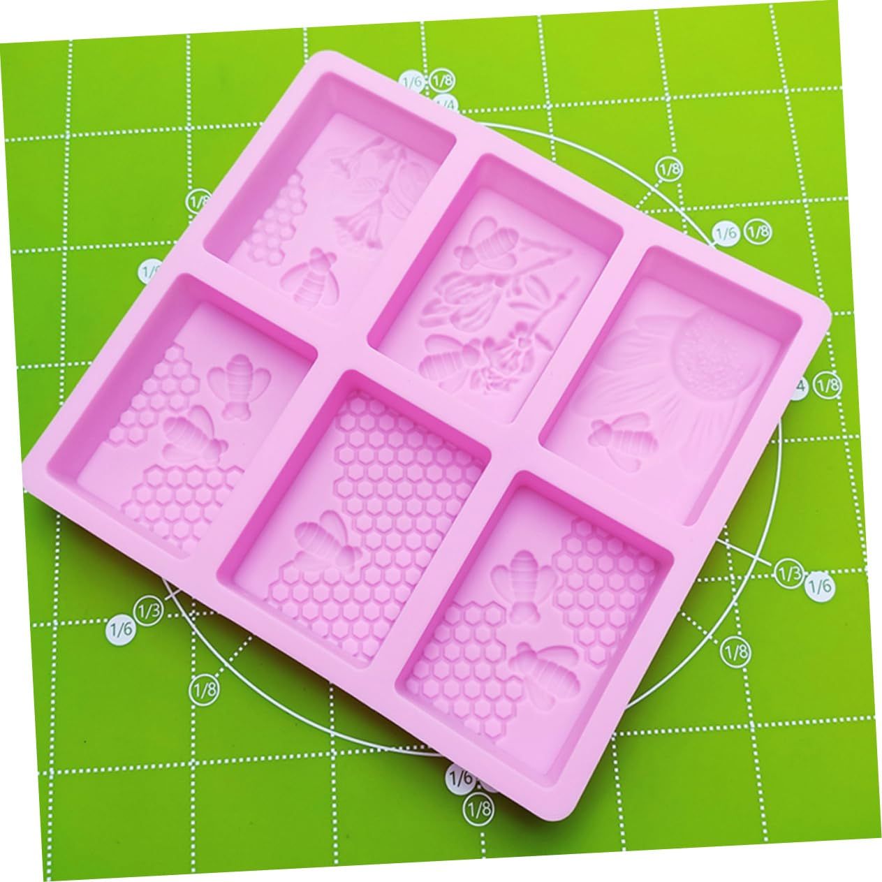 Bee Soap Silicone Fondant Molds - Honeycomb Cake Molds Beehive Ice Cube Tray Chocolate Mold Set for Cookies Mousse Pudding โ image 5