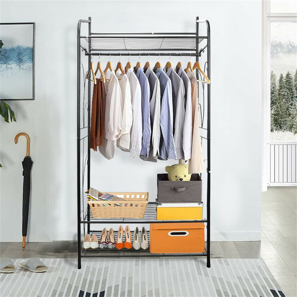 Extra Large Metal Clothes Rail Storage Dress Hanging Garment Rack Portable Stand — image 6