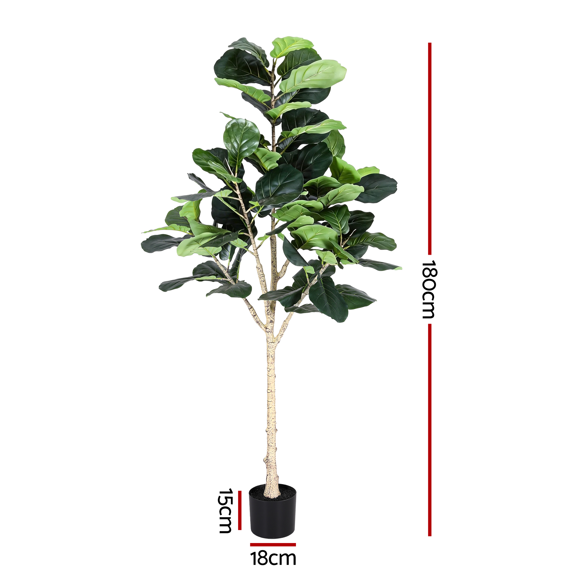 Artiss 180cm Artificial Fiddle Tree Faux Trees Indoor Decor Artificial Plants Lifelike Plant 1.8M — image 3