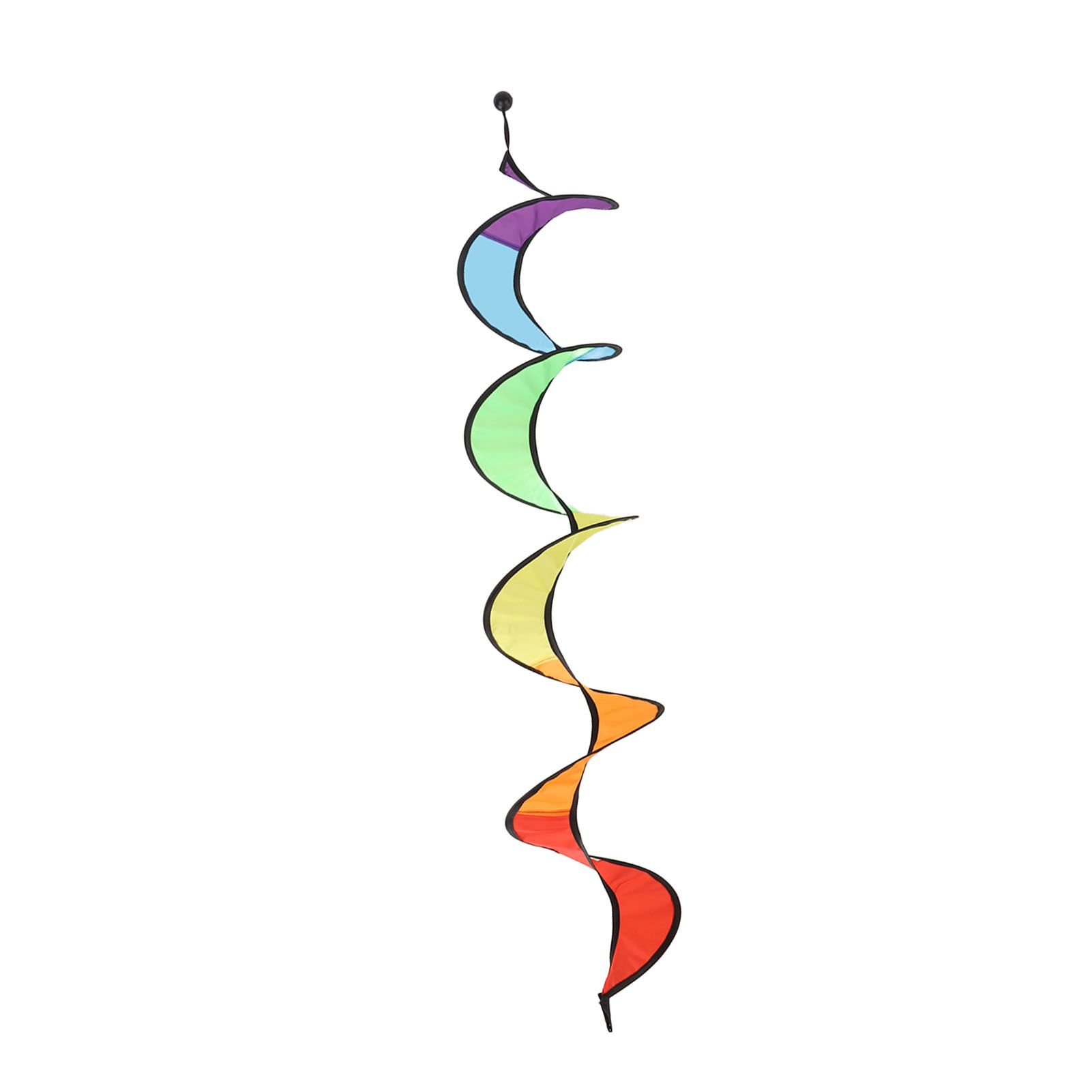 Wind Spinner Foldable Colorful Spiral Rainbow Wind Sculpture Spinner Hanging Curly Spinner Yard Garden Decoration — image 5
