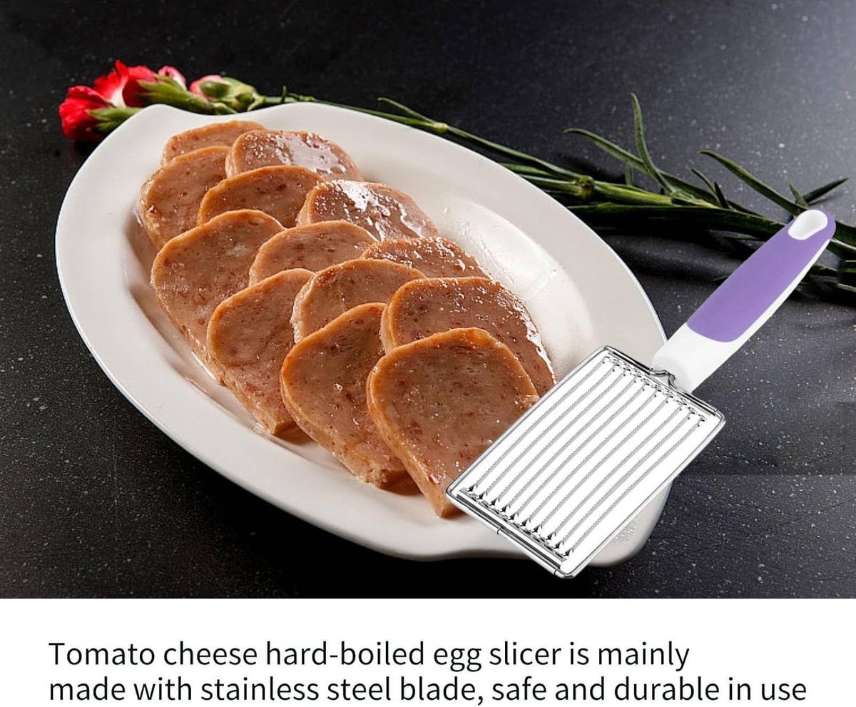 Egg Slicer - Professional Lunch Meat Slicer - Multifunctional Boiled Egg Slicer - Potato Slicer - Tomato Slicer - Ham Slicer - Fruit Slicer - Mushroom Slicer — image 3