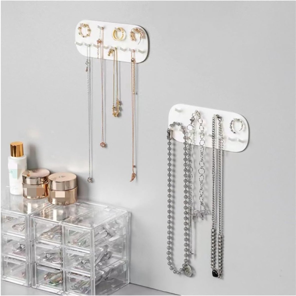 2 pieces - Jewelry stands - Jewelry display stand - Earring rack - Necklace holder organizer - wall jewelry organizers - Jewelry hooks - Necklace hook — image 3
