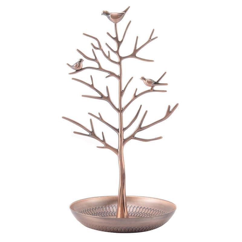 Vintage jewelry tree with 3 birds (bronze) — image 2