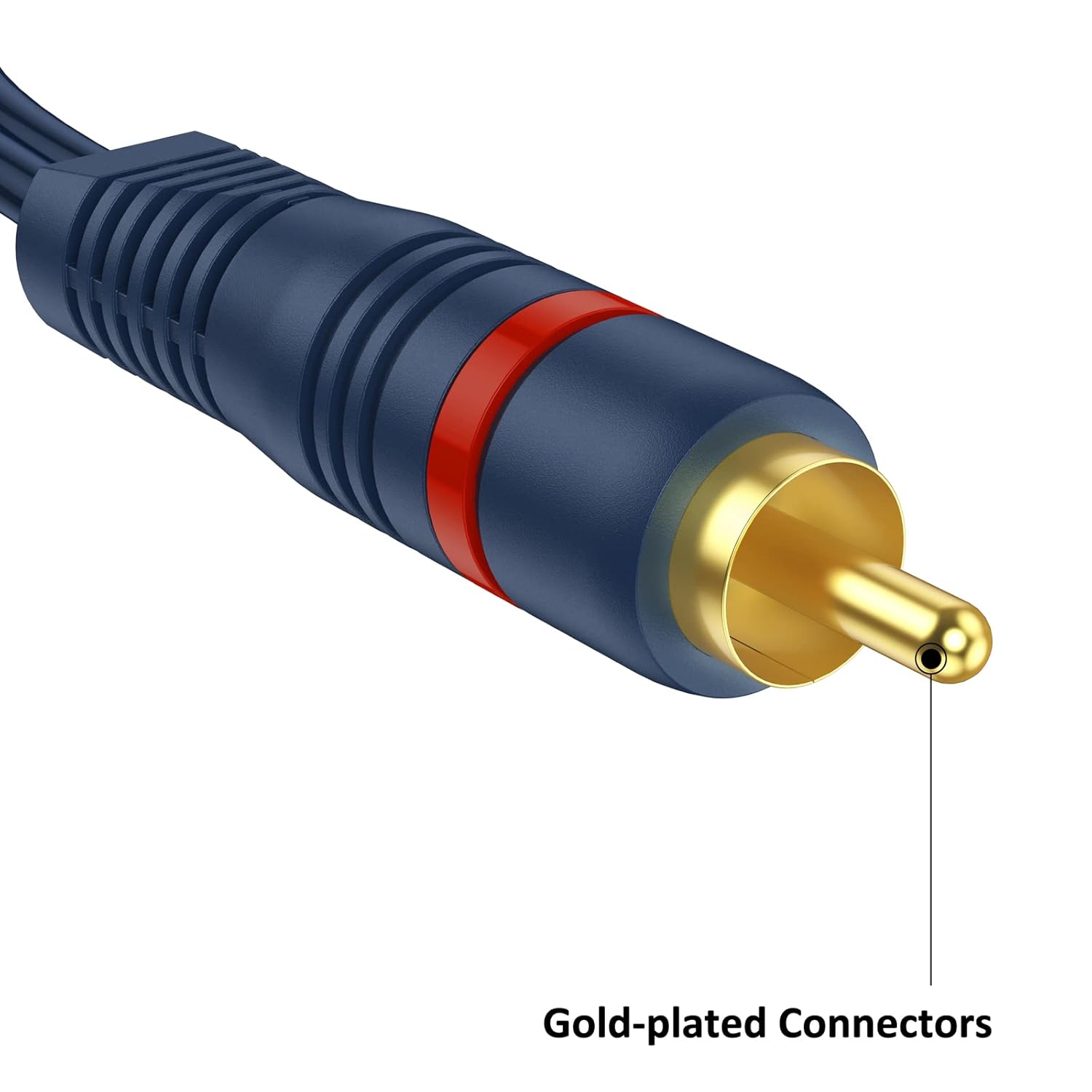 RCA Splitter 1 Male 2 Female 2 Pack, RCA Y Splitter Cable Audio Video Adapter Extension Cord 0.2m/8inch for Subwoofer Speakers — image 5