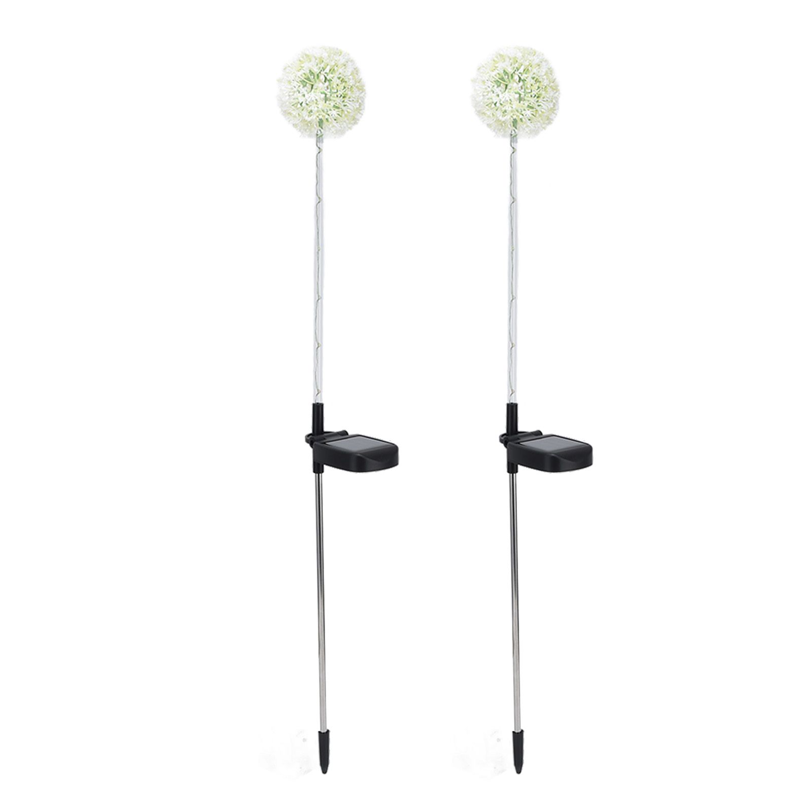 2set Solar Dandelions Garden Lights 6LED Colorful Outdoor Lawn Lamp for Patio Yard Balcony6LED White(2pcs) — image 5