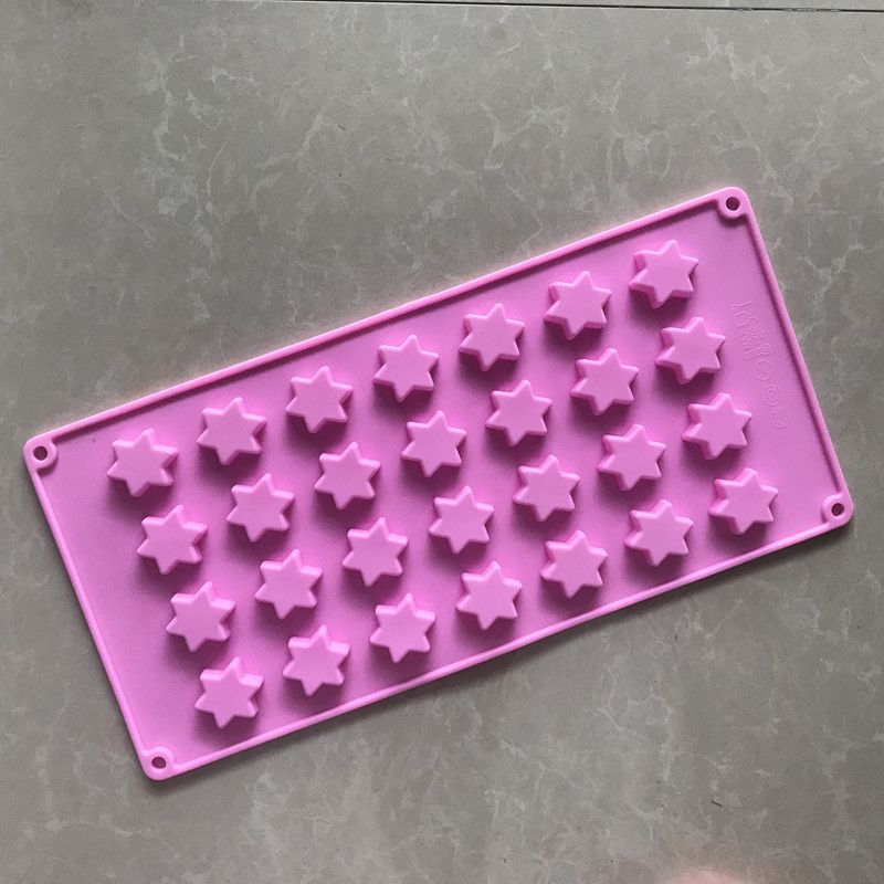 Cute Ice Cube Trays Silicone Chocolate Mold Wax Melt Molds Easy Release Ice Trays Non-Stick Chocolate Soap Pudding Jello(Star) โ image 2