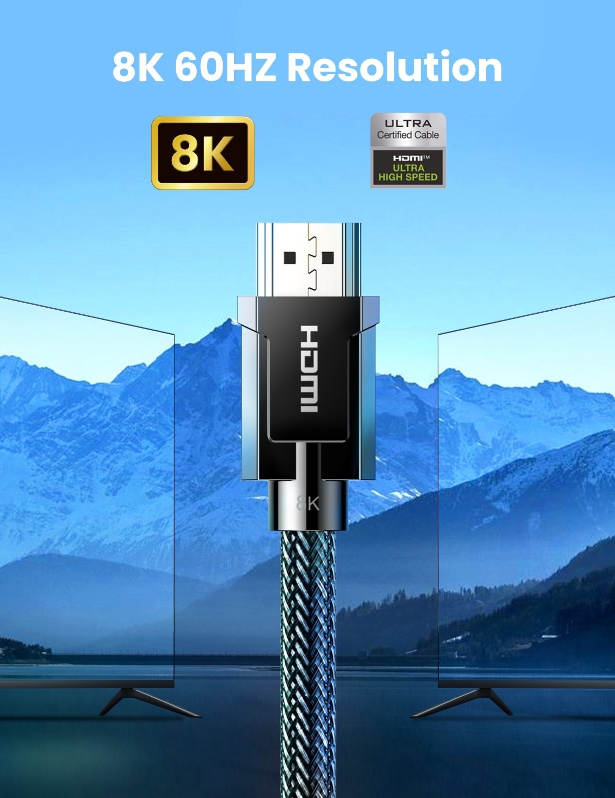UGREEN 70321 8K HDMI 2.1 Male to Male Cable 2M — image 3