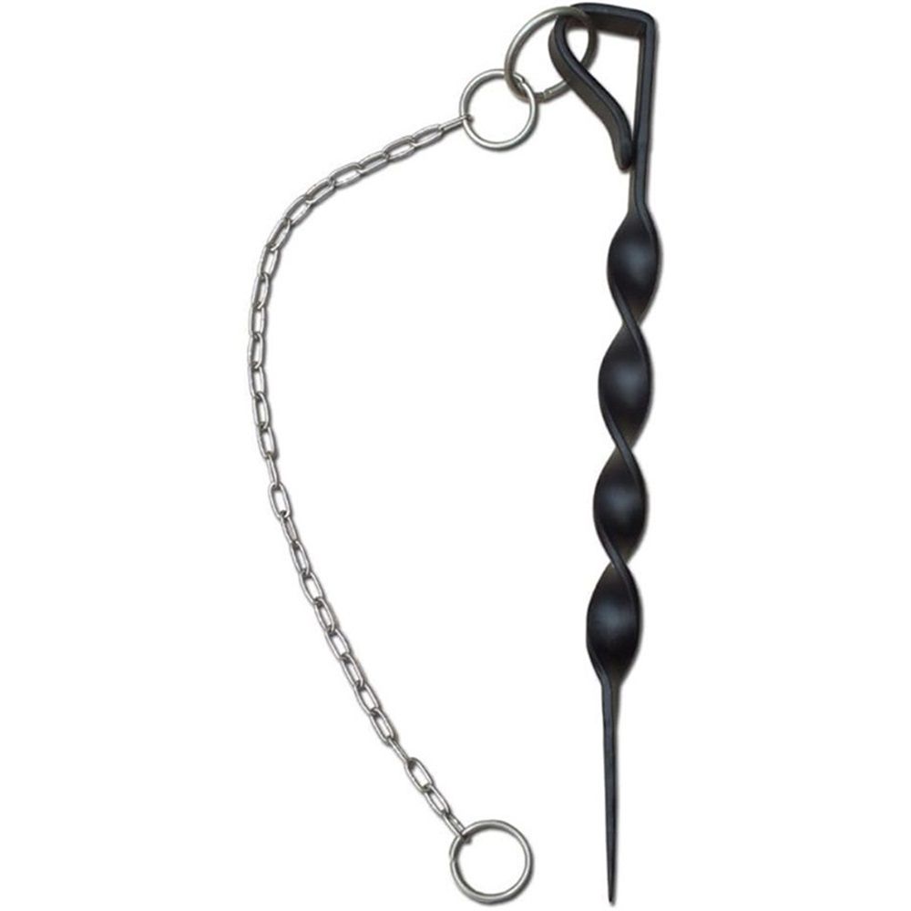 Rain Chains Anchor Stake โ 12-inch Outdoor Rain Chain Base, Ground Anchor for Chains for Outdoor Gutters, Powder Coated Iron Anchoring Stake with 17-inch