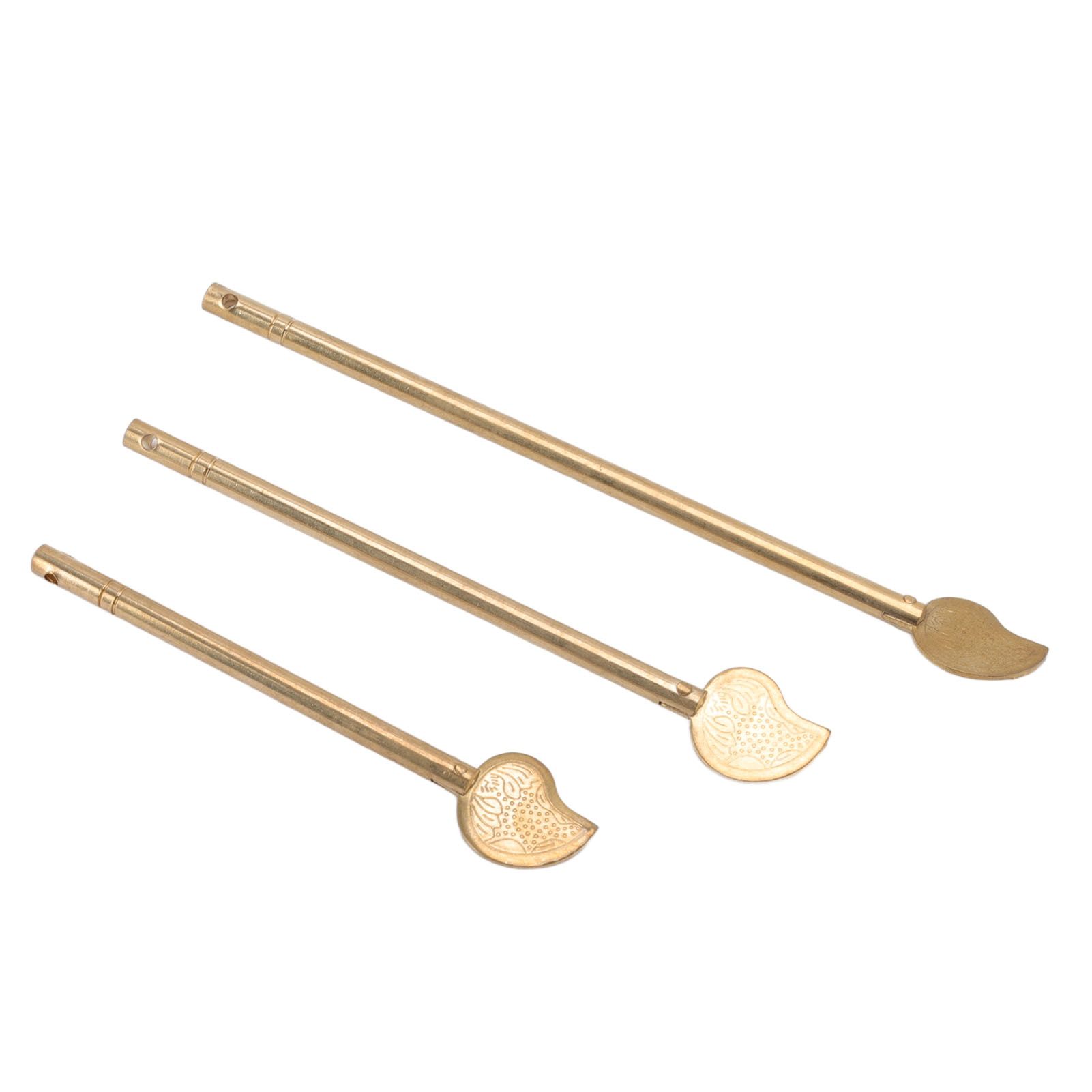 3PCS Cabinet Key Latch Leaf Shaped Cabinet Locking Pin Brass Chinese Latch Bolt for Home Furniture — image 5