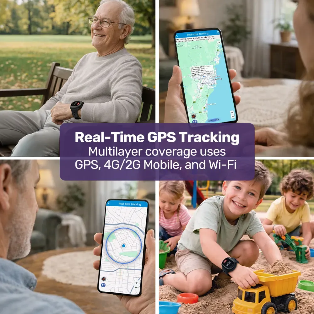 EQUIPMED Fall Detection Alarm Watch/Pendant with GPS and SOS Emergency Button, for Seniors, Location Tracking, 2-Way Calling, iPhone and Android Compatible — image 4
