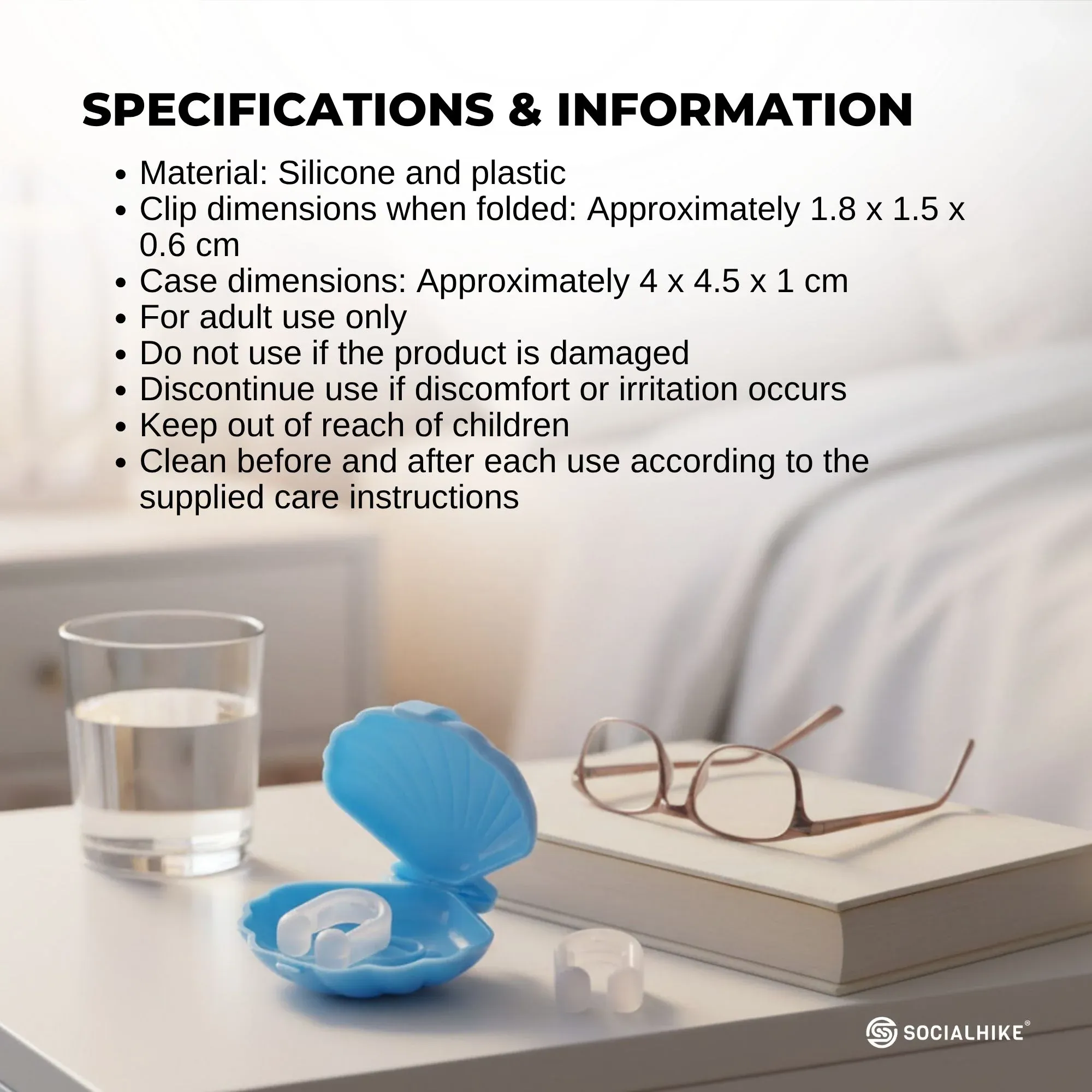 Social Hike 5x Anti Snoring Aid Nose Clip - Sleeping + Breathing Device — image 5