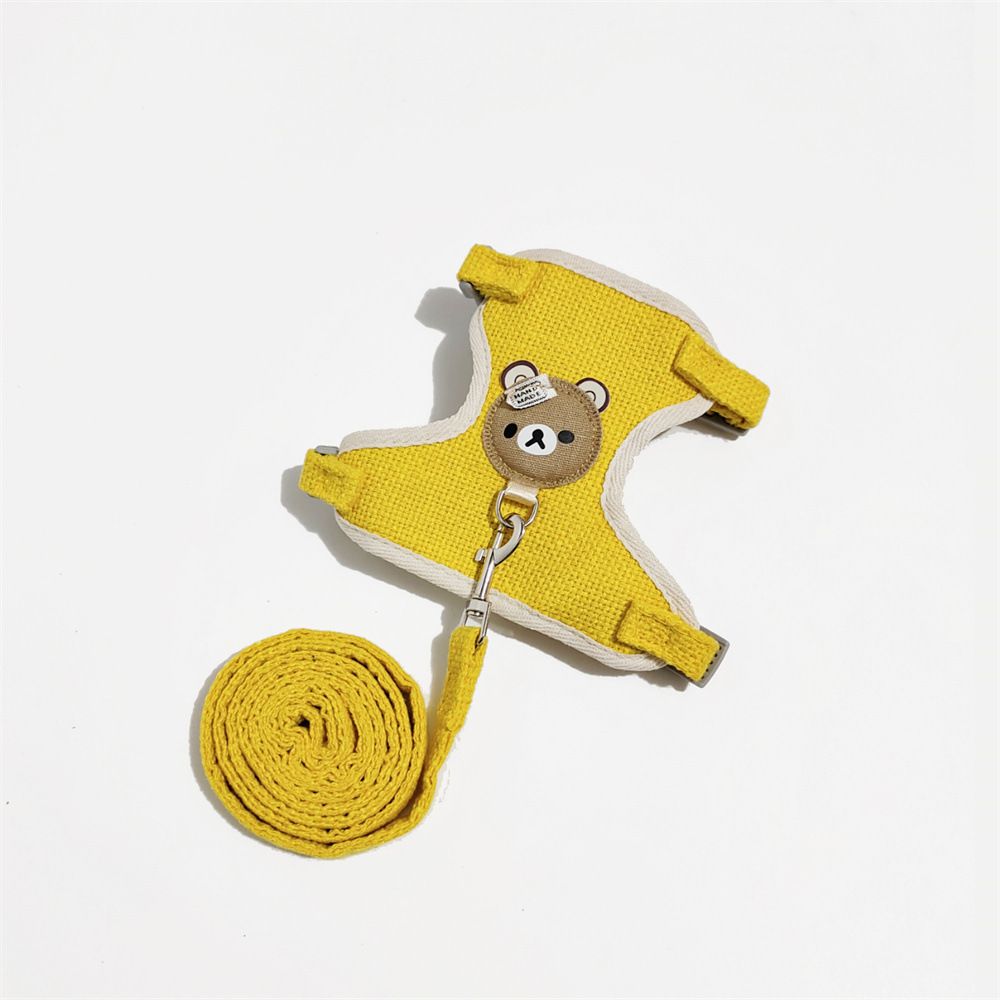 Adjustable Bear Chest Harness for Small Dogs and Cats Yellow bear M code recommended 3.00 kg-6.50 kg โ image 2