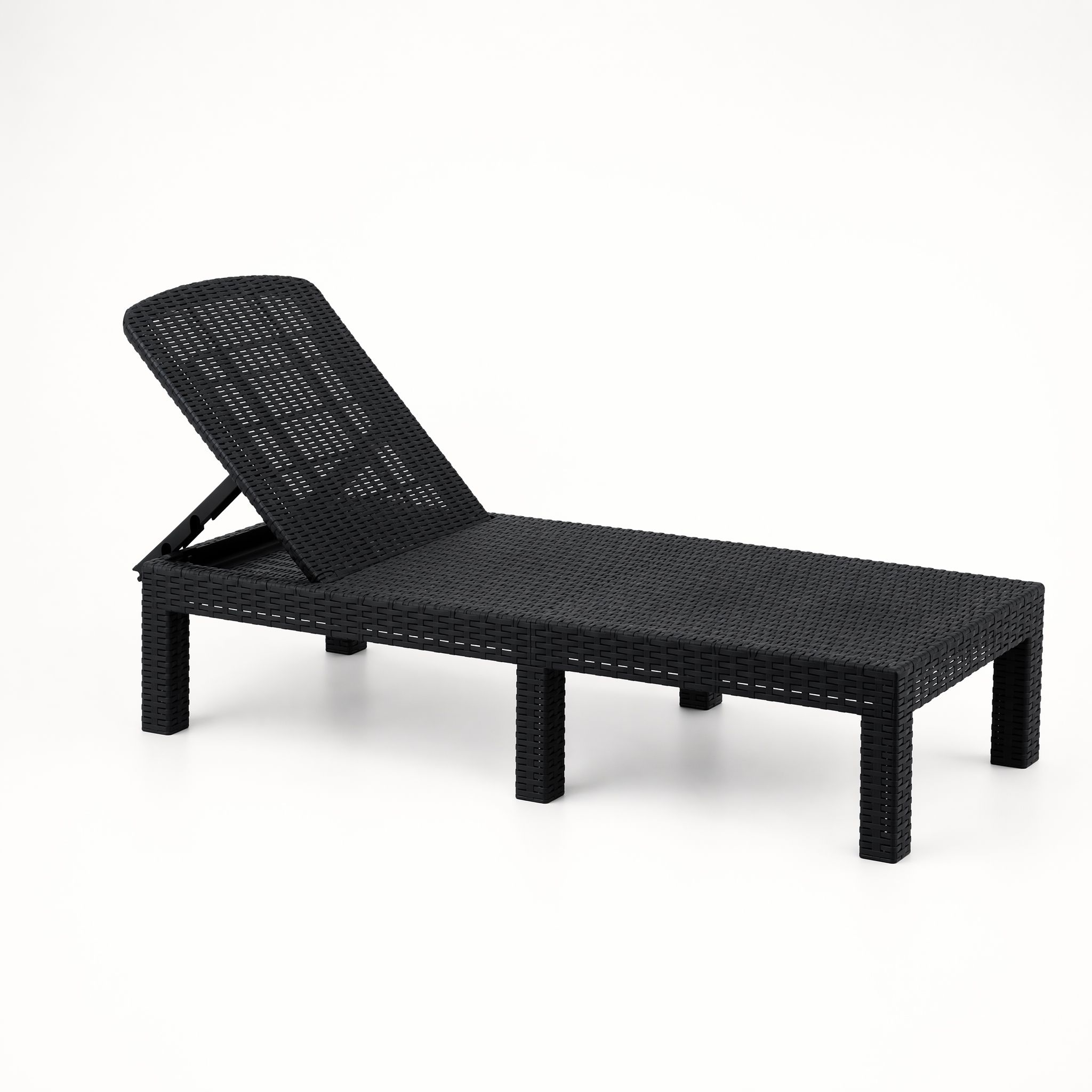 Gardeon Sun Lounge Outdoor Folding Recliner Patio Pool Beach Chair Rattan Black โ image 3