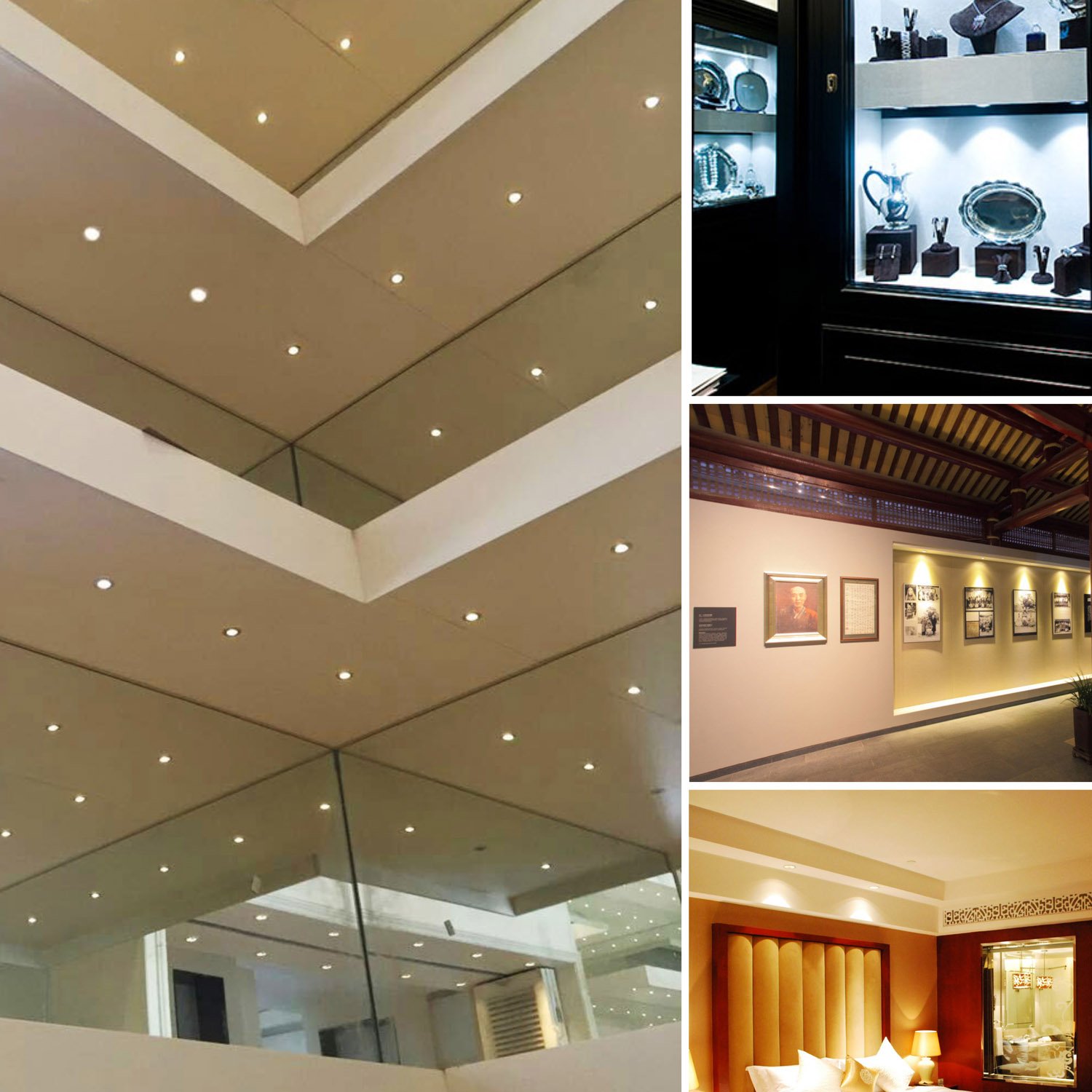 12V Under Cabinet LED Lights 9 Packs of Recessed Mini Downlights for Indoor with Hard Wired Cable and Connectors for Stair Step Furniture Showcase Lighting โ image 5