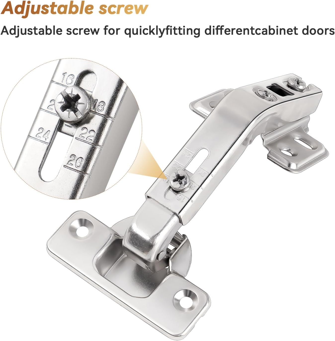 135 Degree Lazy Susan Hinge Full Overlay Concealed Corner Cabinet Hinge for Cabinet, Cupboard, Folded Door, Corner Kitchen Cabinet Replacement Hardware (1 — image 3