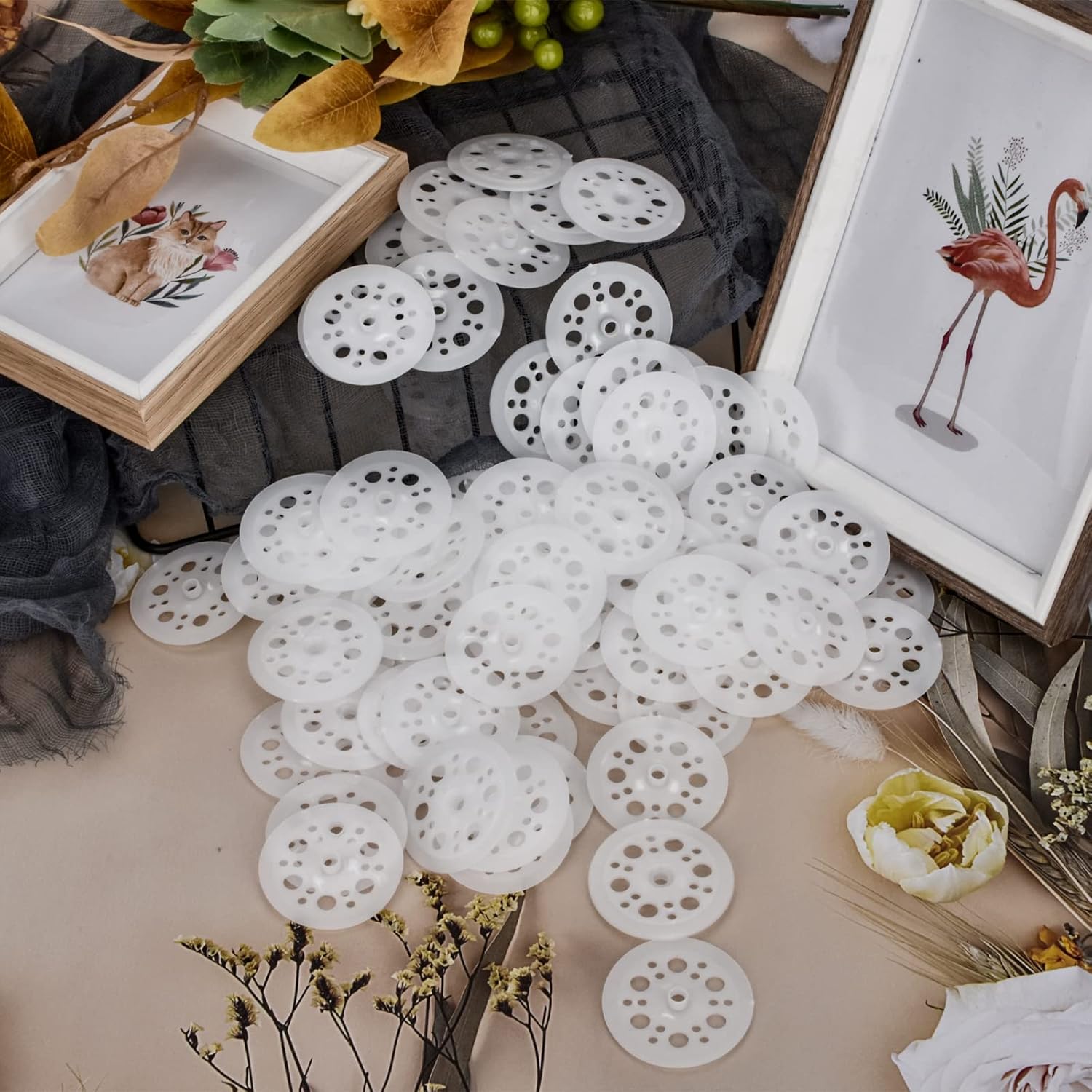 45mm Polypropylene Washers - 100 Pcs Load Spreading Foam Board Washers — image 6