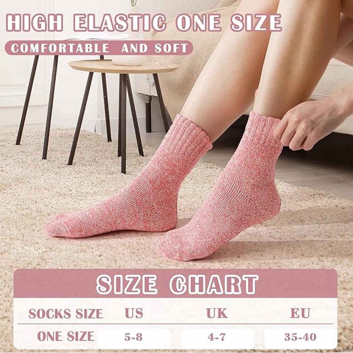 Socks - Indoor socks - Night socks - Warm winter socks - Warm women's socks - Thick - Winter - Women - Girls - Home - Night - Christmas gifts โ image 3